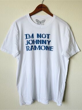 Worn Free Shirt Mens XL Johnny Ramone Quote White Graphic Tee Organic Cotton